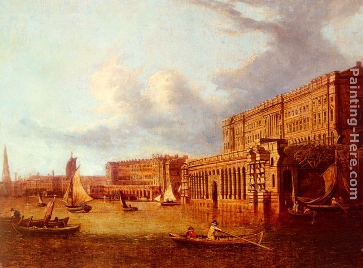 John Paul Somerset House And The Adelphi From The River Thames